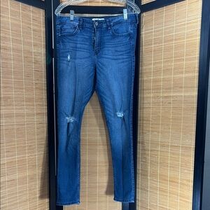 Hollister Jeans Women Blue Skinny with Distressed Details